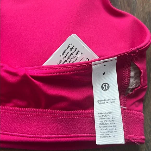 NWT lululemon Wunder Train Strappy Racet Bra C/D • 8 • Passionate - Picture 4 of 6